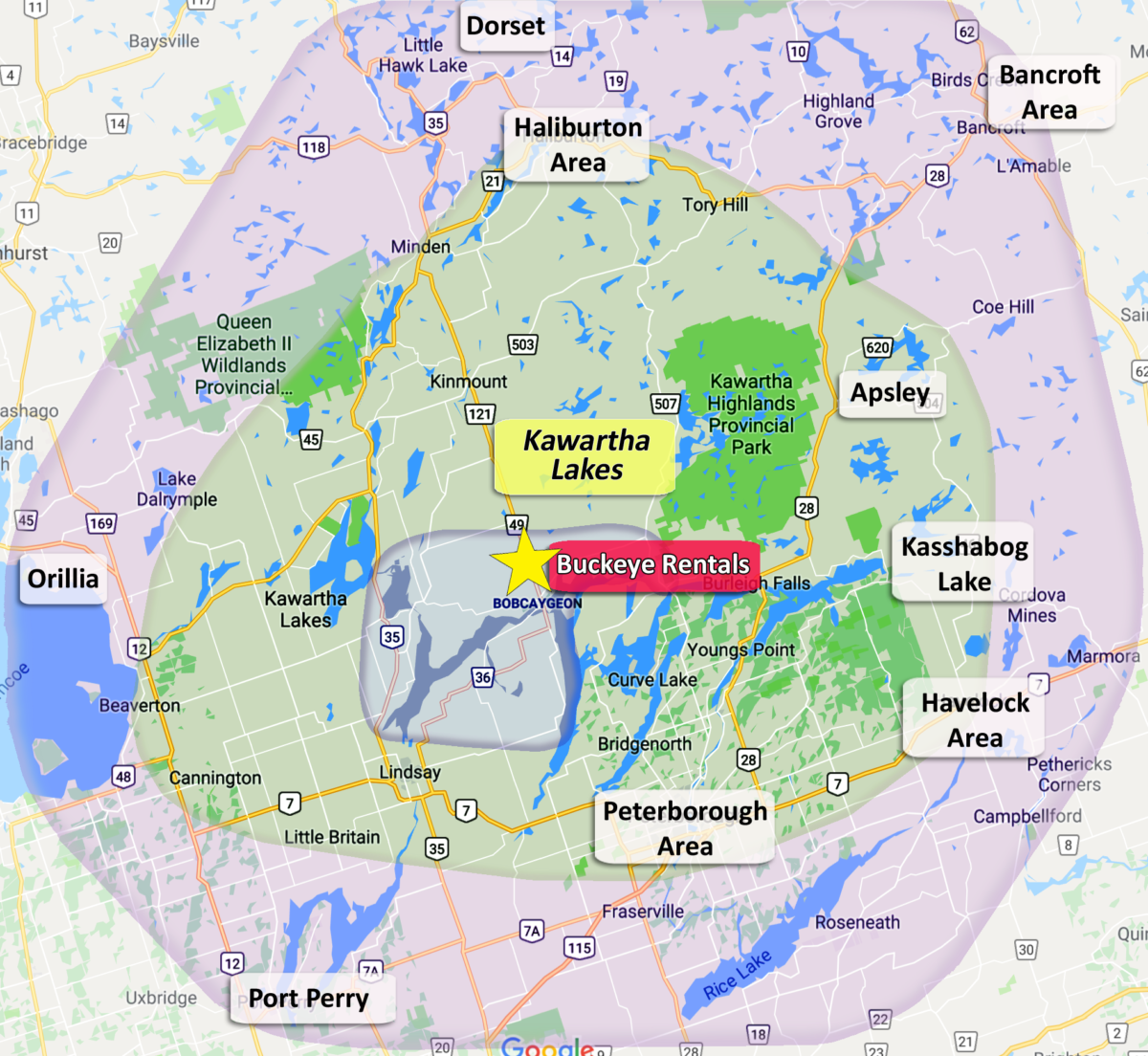 Delivery In Ontario Kawartha Lakes, Haliburton Area, Peterborough