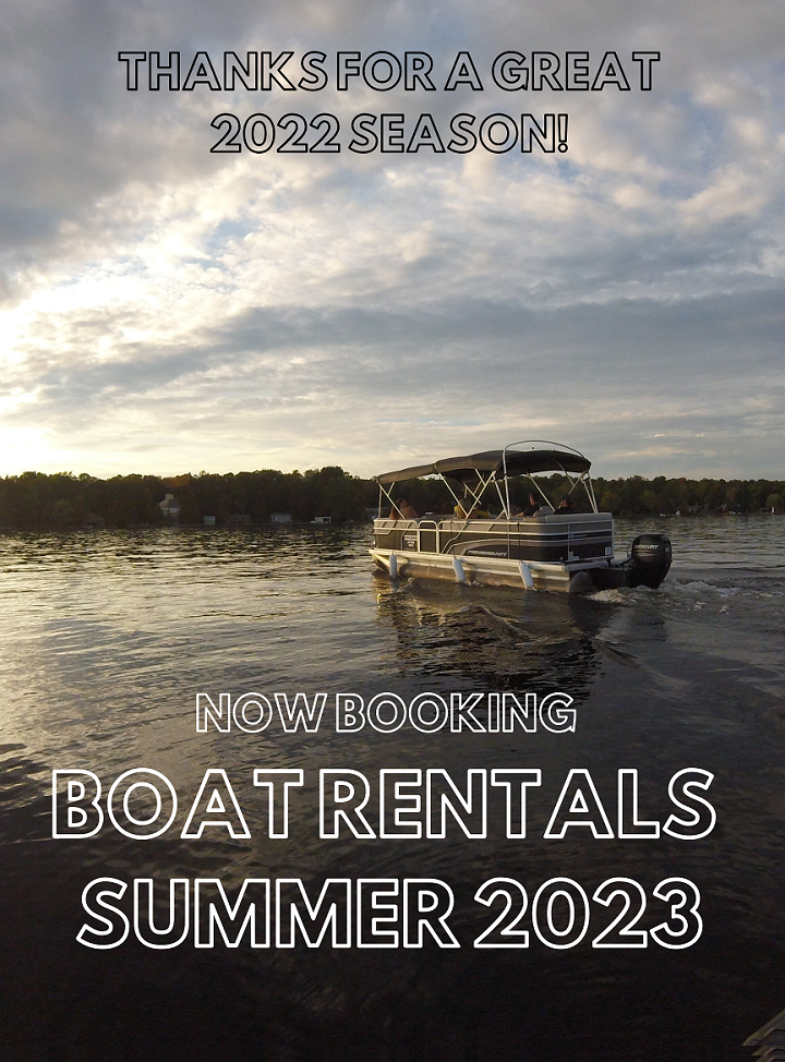 Now booking boat rentals for 2023